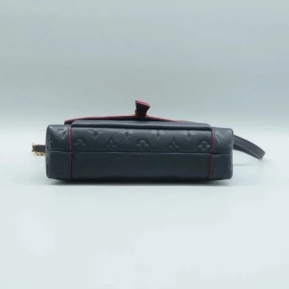 100% Authentic Louis Vuitton Blanche Navy Monogram Empreinte Leather Satchel Bag - Picture 5 of 12